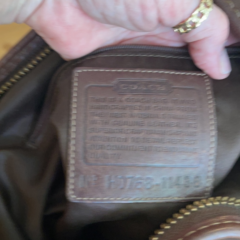 COACH canvas/leather shoulder/crossbody purse - Picture 6 of 11